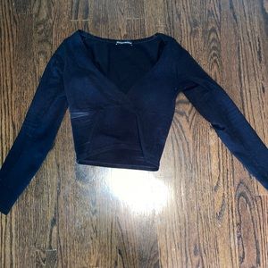 Brandy Melville black v neck top